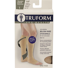 Image of 0808S TRUFORM Anti-Embolism Below-Knee Open Toe Short Stockings 6