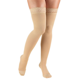Image of 8867 TRUFORM Classic Compression Ladies' Thigh High, Closed Toe, Stay-Up Lace Top, Stocking 2