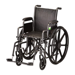Image of 18" Steel Wheelchair Detachable Full Arms and Footrests 9