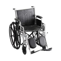 Image of 18" STEEL WHEELCHAIR W/ DETACHABLE DESK ARMS & ELEVATING LEG RESTS - 5185SE 2