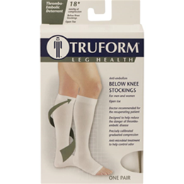 Image of 0808 TRUFORM Anti-Embolism Below-Knee Open Toe Stockings 5
