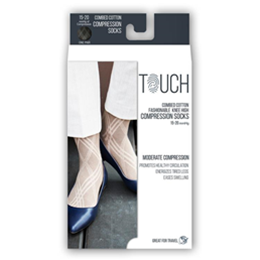 Image of 1064 TOUCH Ladies' Compression Argyle Pattern Knee Socks 7
