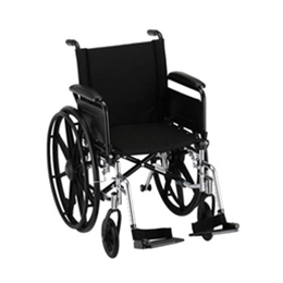 Image of 18" Lightweight Wheelchair with Full Arms and Footrests 2