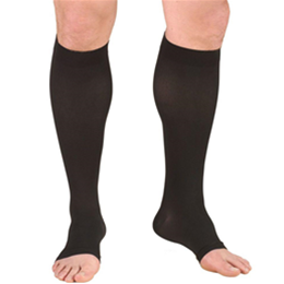 Image of 0865 TRUFORM Classic Compression Ladies' Below Knee, Open Toe, Stay-Up, Stocking 3