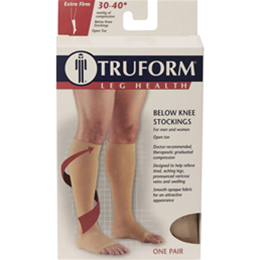 Image of 0845 TRUFORM Classic Compression Ladies' Below Knee, Open Toe, Stocking 5