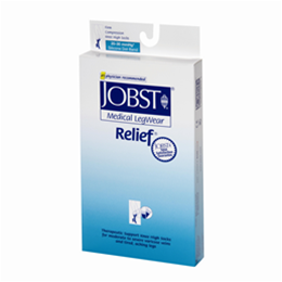 Image of Jobst Relief 20-30 mmHg Knee High Support Stockings (Closed Toe) with Silicone Dot Band 2