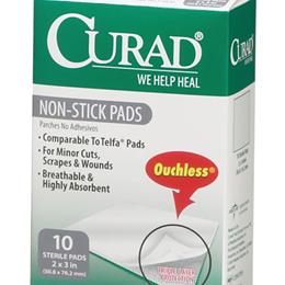 Image of PAD CURAD NON-STICK 2 X 3" ST 10/BX 12BX