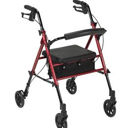 Image of Adjustable Height Rollator With 6" Wheels 2