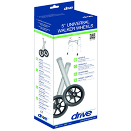 Image of 5" Universal Walker Wheels with Adjustment Column and Rear Glides 3