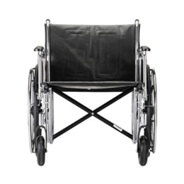 Image of 24" Steel Wheelchair with Detachable and Full Arms and Footrests 7
