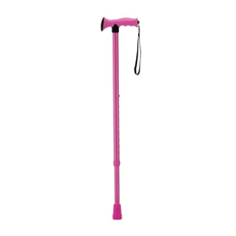 Image of Bright Pink T-Handle Cane with Rose Scent Handle 2