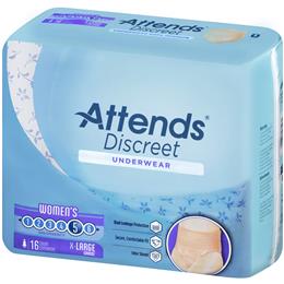 Image of ADUF40 - Attends Discreet Underwear, XL, Female, 16 count (x4) 4