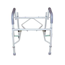 Image of Steel Drop Arm Bedside Commode With Padded Seat & Arms 5