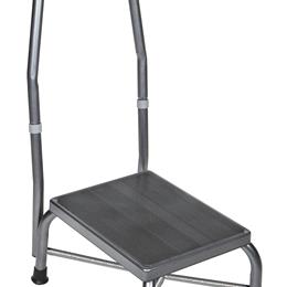Image of Bariatric Footstool With Handrail With Non Skid Rubber Platform 2