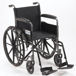 Image of Silver Sport 1 Wheelchair With Full Arms And Swing Away Removable Footrest 2