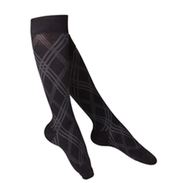 Image of 1074 TOUCH Ladies' Compression Argyle Pattern Knee Socks 2