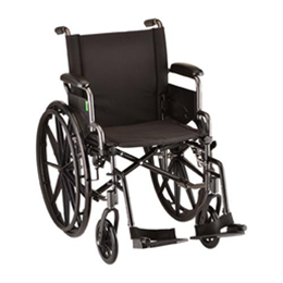 Image of 18" Lightweight Wheelchair with Desk Arms and Footrests 2