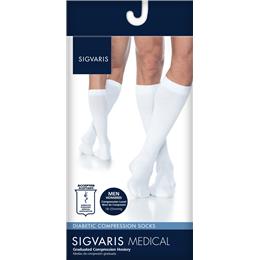 Image of SIGVARIS Diabetic 18-25mmHg - Size: LS - Color: WHITE