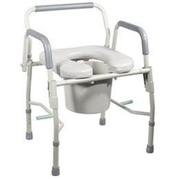 Image of K.D. Deluxe Steel Drop-Arm Commode with Padded Seat 2