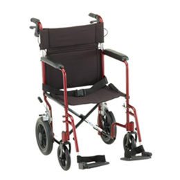 Image of 19 inch Transport Chair with 12 inch Rear Wheels - 330 2
