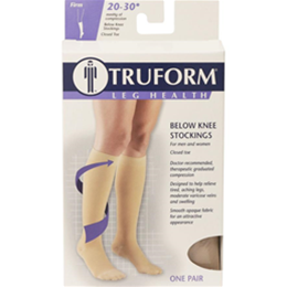 Image of 8865 TRUFORM Classic Compression Ladies' Below Knee, Closed Toe, Stay-Up, Stocking 7