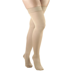 Image of 0364 TRUFORM Ladies' Opaque Thigh High Closed-Toe Stockings 2