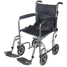Image of Lightweight Steel Transport Wheelchair With Swing Away Footrests 2