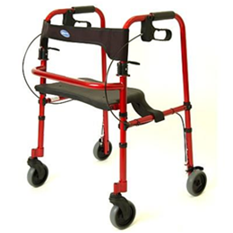 Image of Invacare Rollite Rollator, Red - Adult