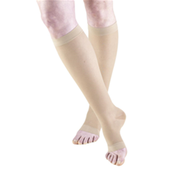 Image of 1772 TRUFORM Ladies' Sheer Knee High Open-Toe Sock 2