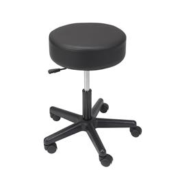 Image of Padded Seat Revolving Pneumatic Adjustable Height Stool With Plastic Base 2