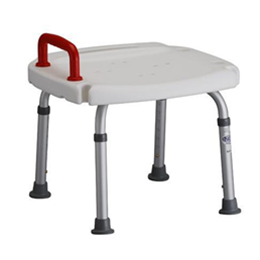 Image of Bath Bench With Red Safety Handle