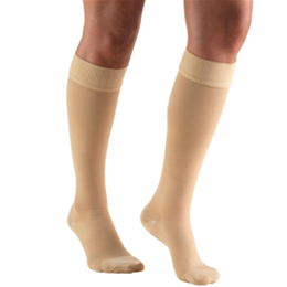 Image of 8864 TRUFORM Classic Compression Ladies' Knee High, Closed Toe, Stay-Up Beaded Top Stocking 2