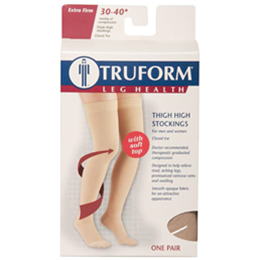 Image of 8846 TRUFORM Classic Compression Ladies' Thigh High, Closed Toe, Stocking 3