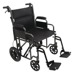 Image of Bariatric Steel Transport Chair 22" x 18" 1