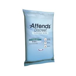 Image of ADFW20 - Attends Discreet Flushable Wipes, 20 count (x24) 2