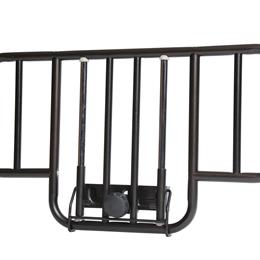 Image of No Gap Half Length Side Bed Rails With Brown Vein Finish 2