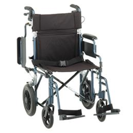 Image of 19" TRANSPORT CHAIR WITH 12 INCH WHEELS