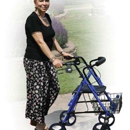 Image of D-Lite Rollator Aluminum Blue With Loop Brakes T/F 2