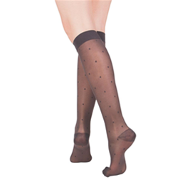 Image of 1782 TRUFORM Ladies' Sheer Dot Pattern Knee High Sock 2