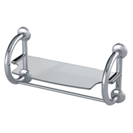 Image of 2-in-1 Grab Bar and Towel Shelf, Chrome 2