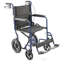 Image of ProBasics® 19" Lightweight Blue Aluminum Transport Wheelchair
