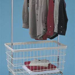Image of CART LAUNDRY WIRE W/2 POLE RACK COLOR