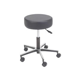 Image of Padded Seat Revolving Pneumatic Adjustable Height Stool With Metal Base 3