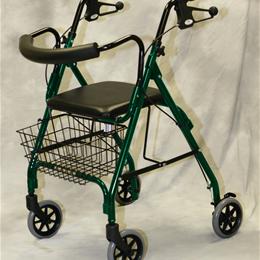 Image of ROLLATOR DELUXE GREEN 250 LBS CURVED BA 1