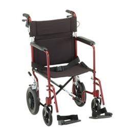 Image of 19" Transport Chair with 12" Wheels