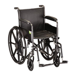 Image of 18" Steel Wheelchair Fixed Arms and Footrests - 5080S 2