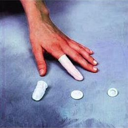 Image of White Latex Finger Cots 2
