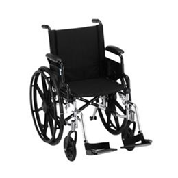 Image of 18" LIGHTWEIGHT WHEELCHAIR W/ DESK ARMS AND FOOTRESTS - 7180L 2