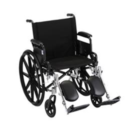 Image of 20" LIGHTWEIGHT WHEELCHAIR W/ DESK ARMS AND ELEVATING LEG RESTS - 7200LE 2