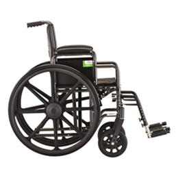 Image of 18" Steel Wheelchair Detachable Full Arms and Footrests 3